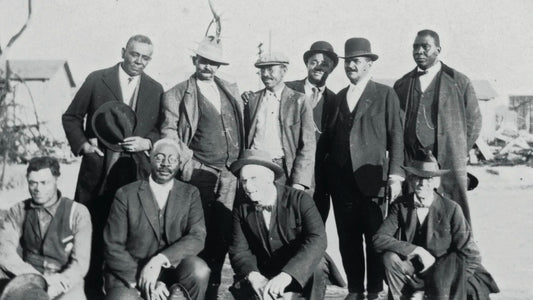 vintage group portrait including O.W. Gurley builder of Black Wall Street in Tulsa Oklahoma