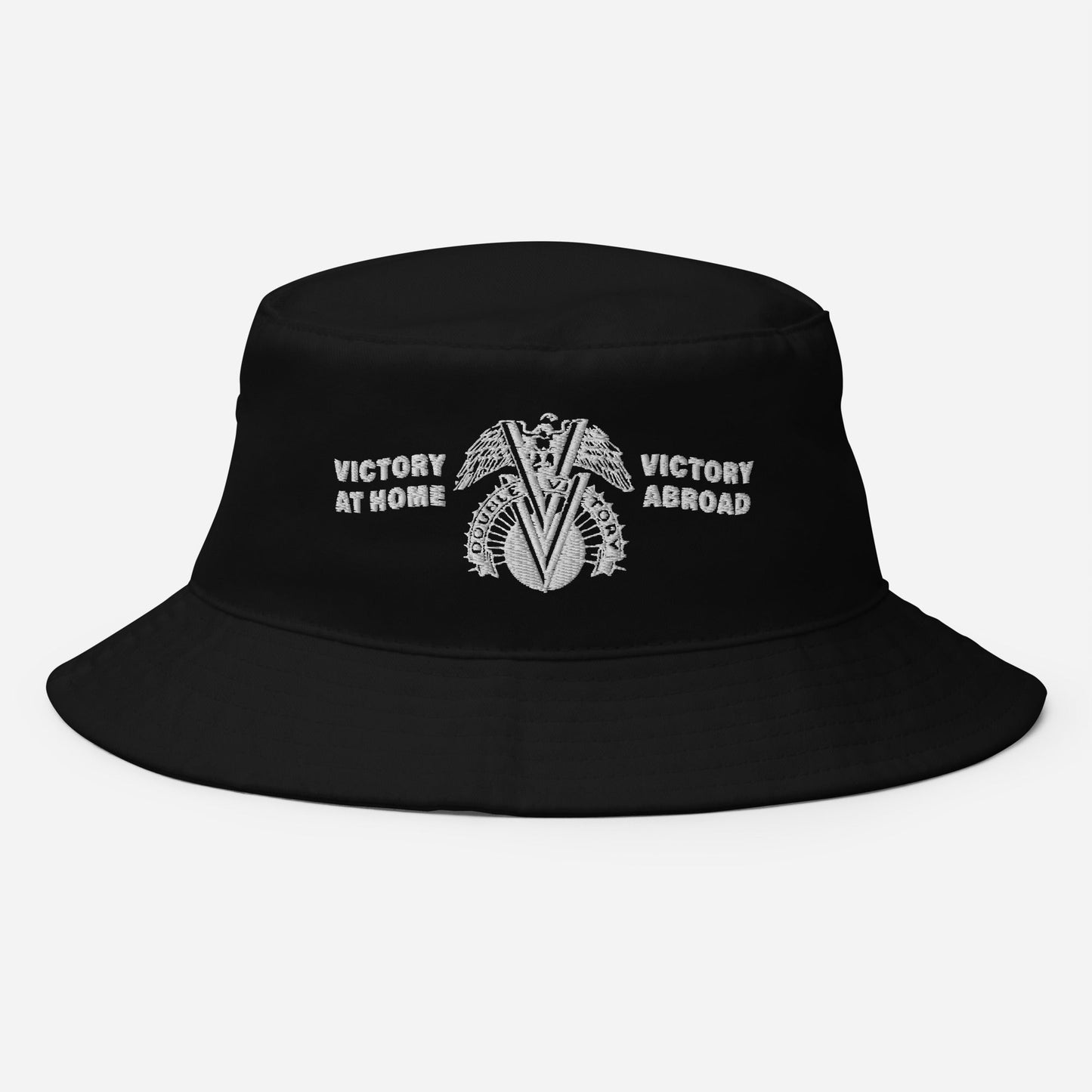 a black hat with the words Double V Campaign victory abroad, victory at home around it