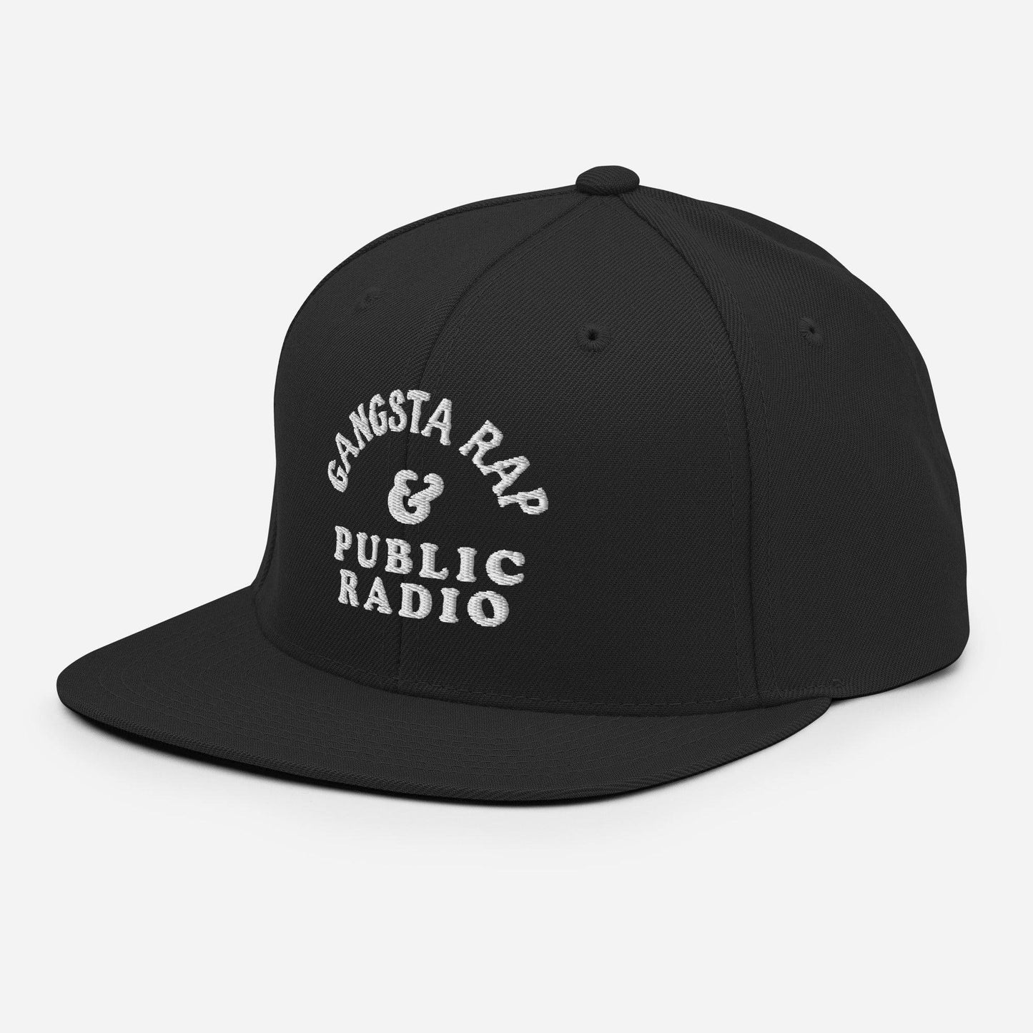 a black hat with a white logo on it