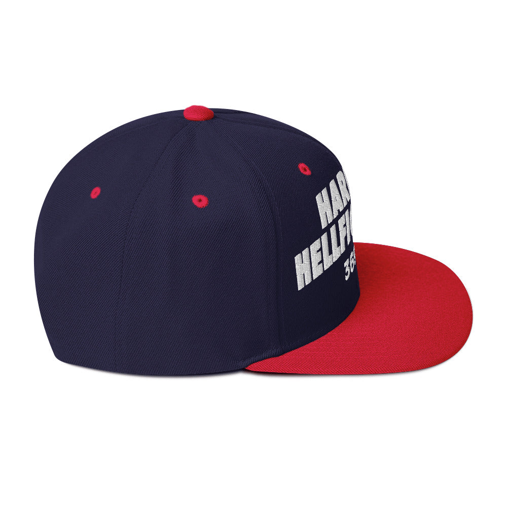 navy and red hat with harlem hellfighters 369th text