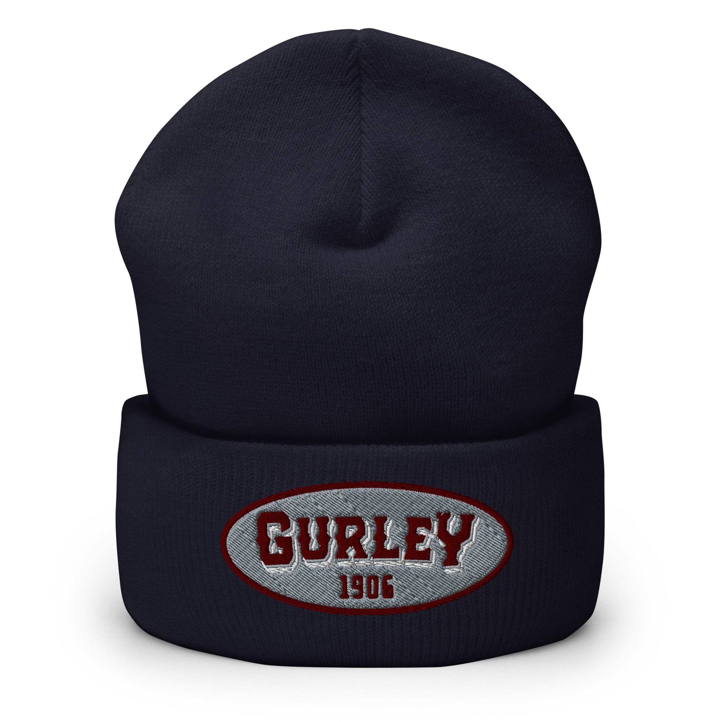 Gurley 1906 embroidered beanie in navy blue
