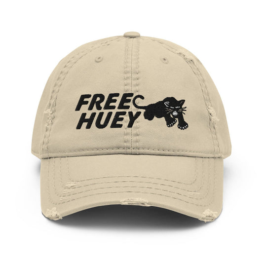 Free Huey Black Panther Party distressed hat front view