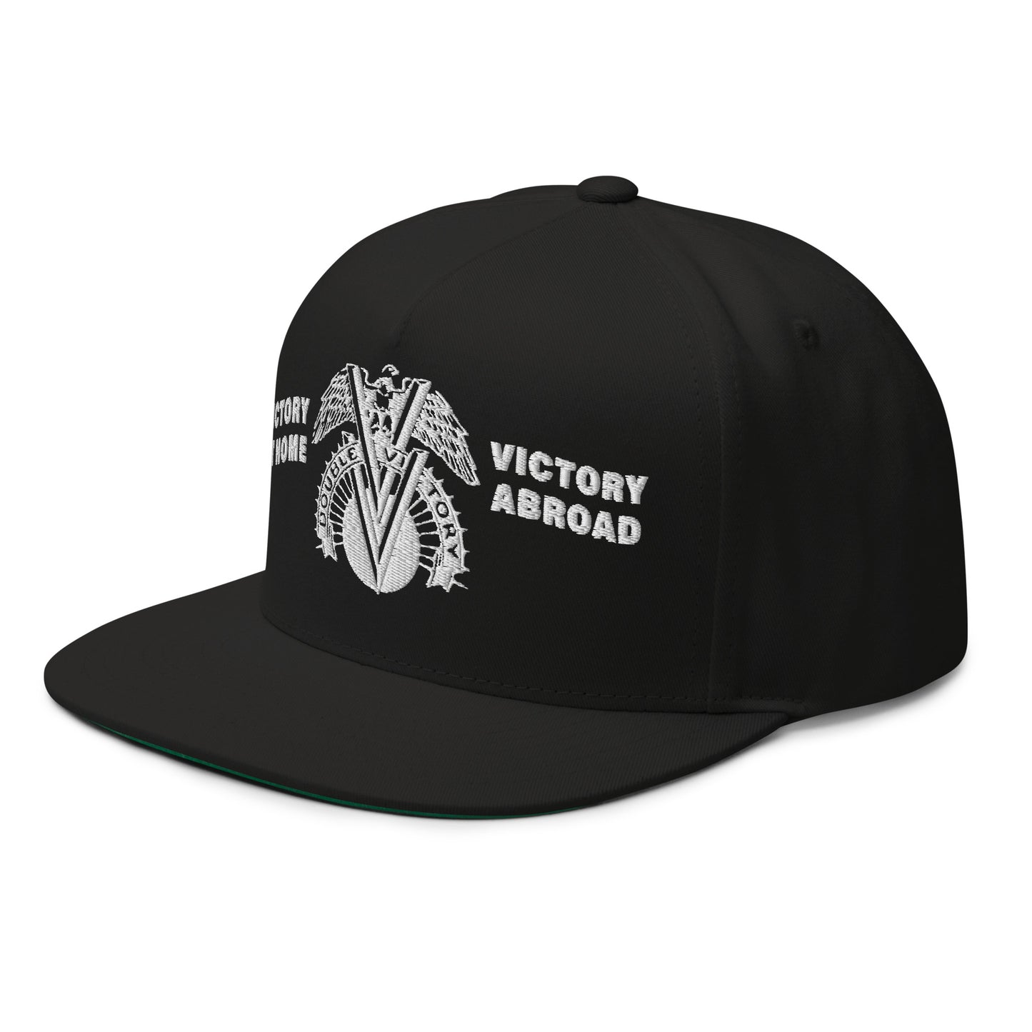 a black hat with a white logo on it
