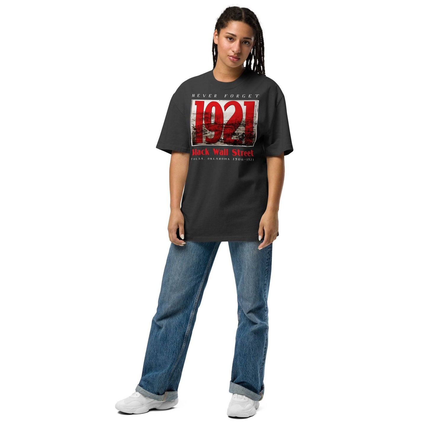 Casual look with Black Wall Street 1921 oversized t-shirt