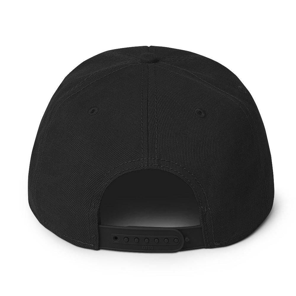 back of a black hat with a white and purple rattlesnake crest on it with text that reads harlem hellfighters 369th infantry regiment