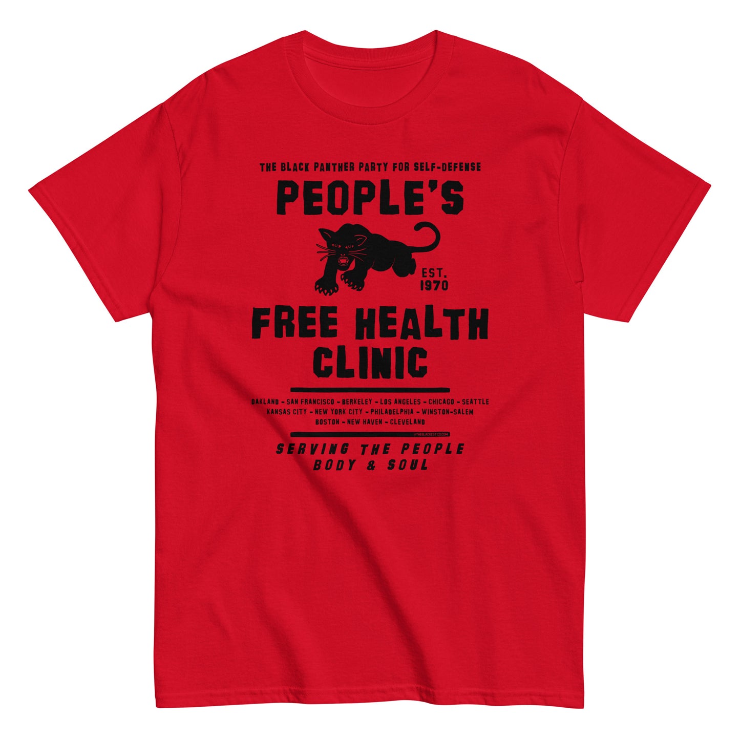 People's Free Health Clinic The Black Panthers T-Shirt