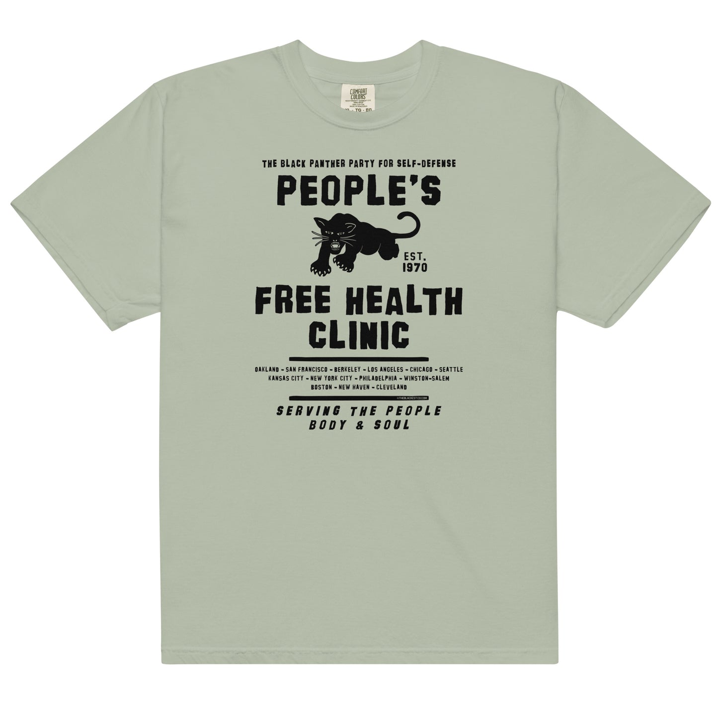 Light green People's Free Health Clinic BPP T-shirt