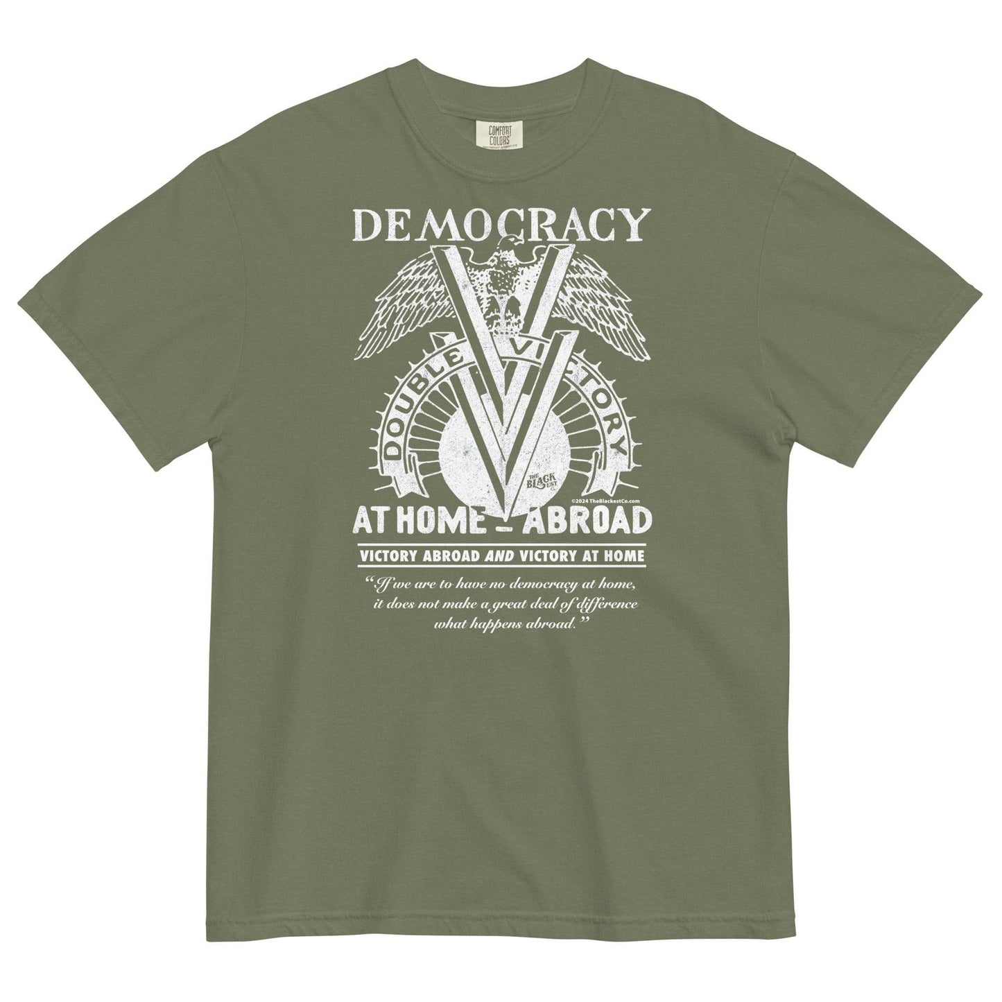 Olive Double V Campaign WWII Black Soldiers T-shirt