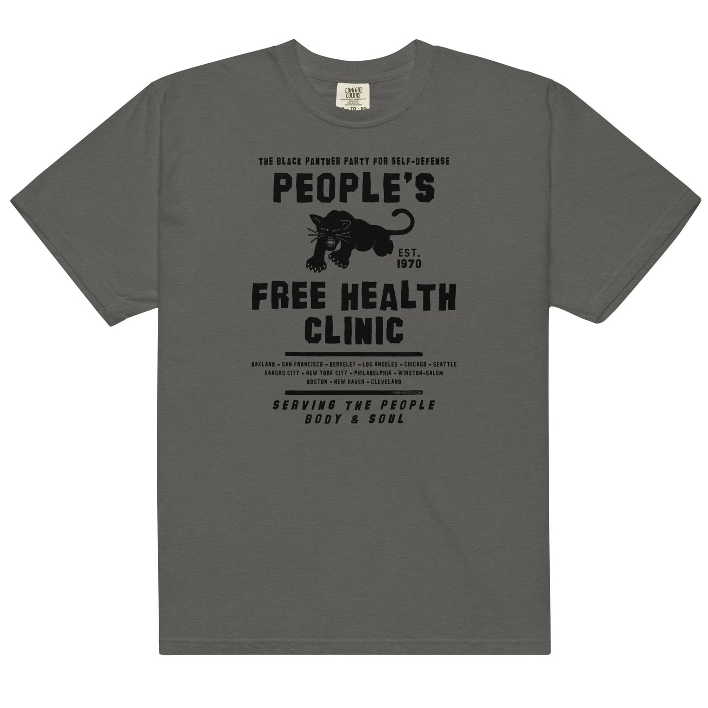Dark gray People's Free Health Clinic BPP T-shirt