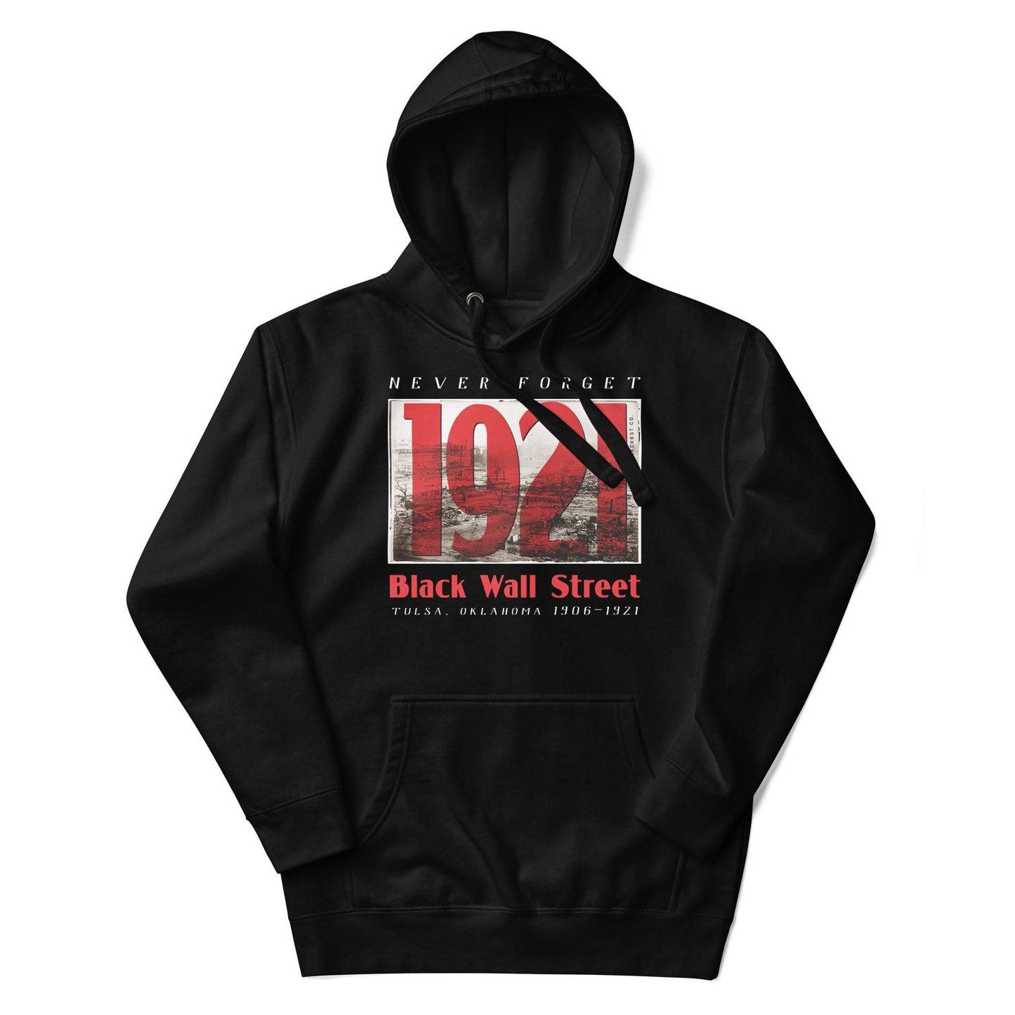 Black Wall Street 1921 hoodie in black