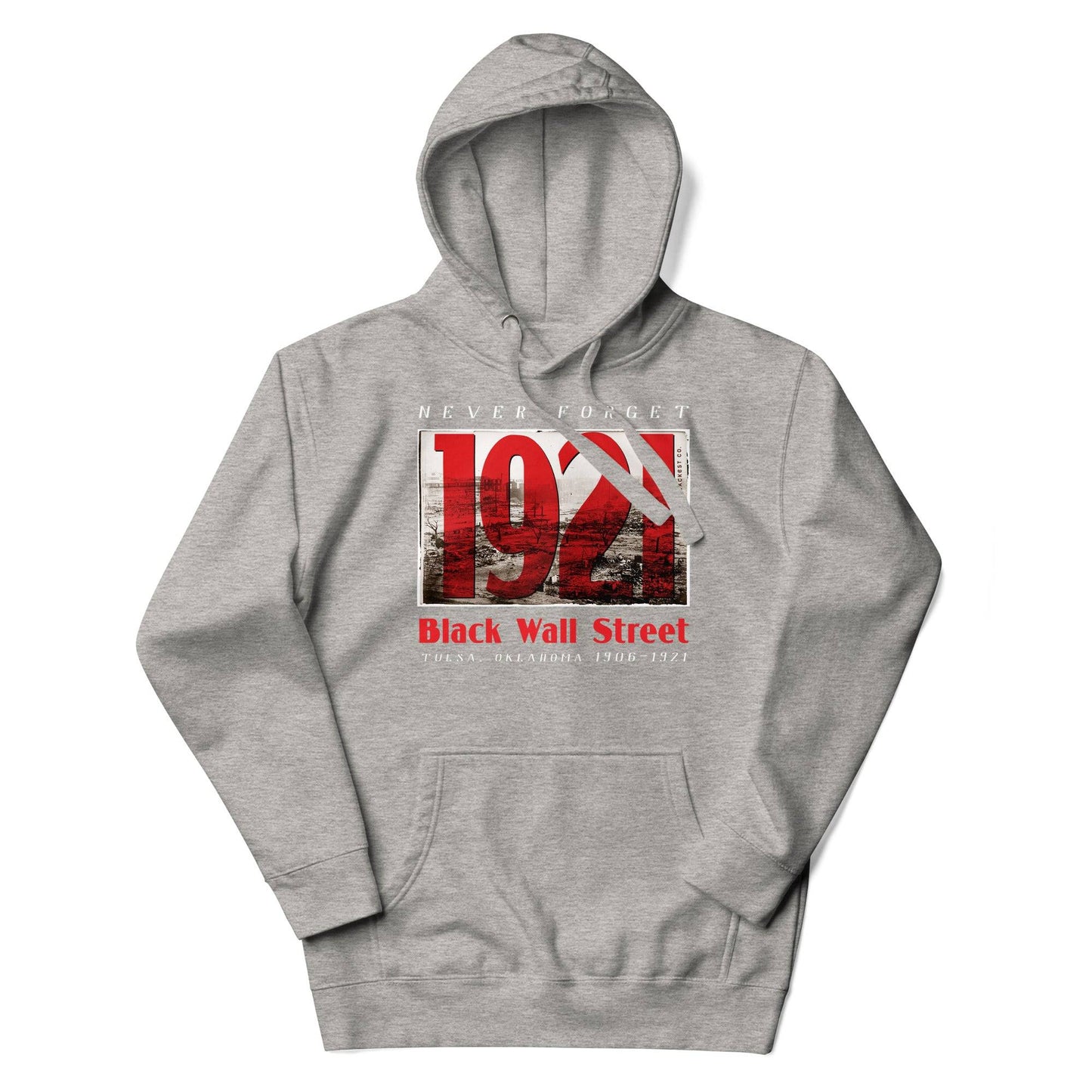 Black Wall Street 1921 hoodie in light gray