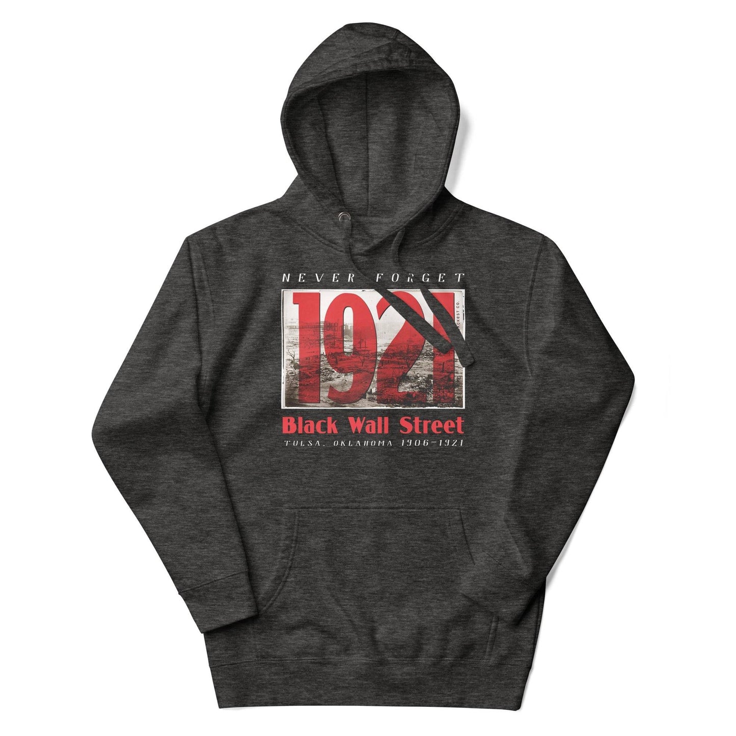 Black Wall Street 1921 hoodie in dark gray
