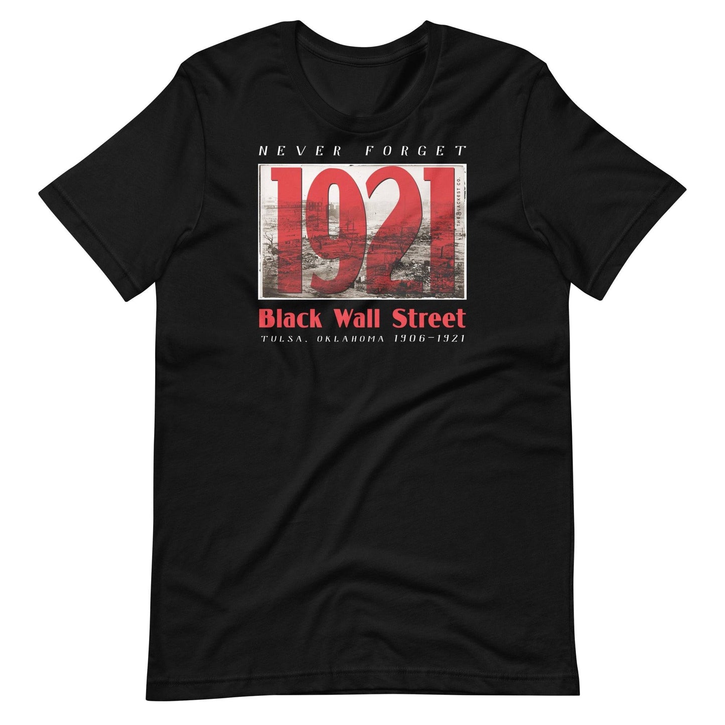 Black Wall Street 1921 tribute t-shirt in black