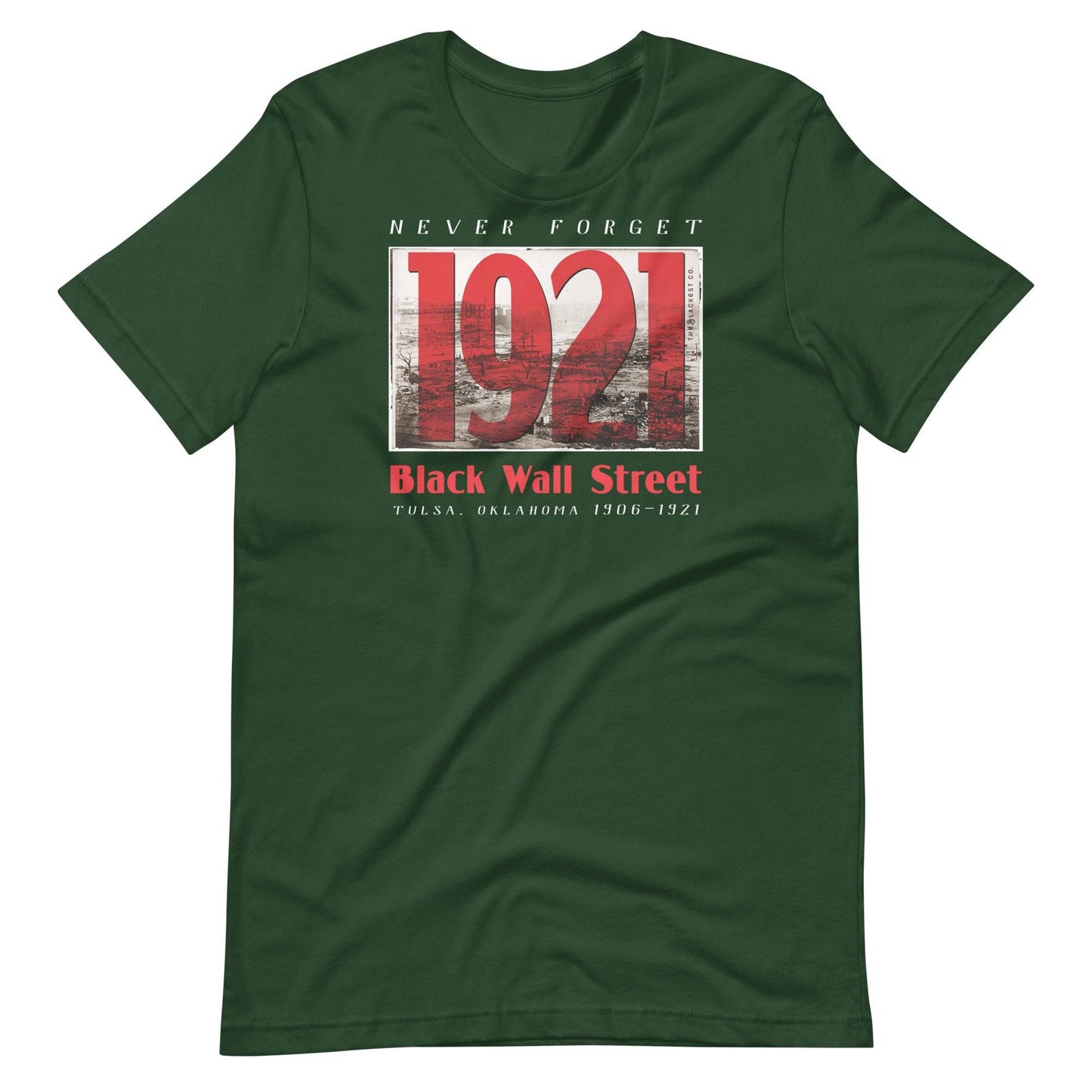 Black Wall Street 1921 tribute t-shirt in green