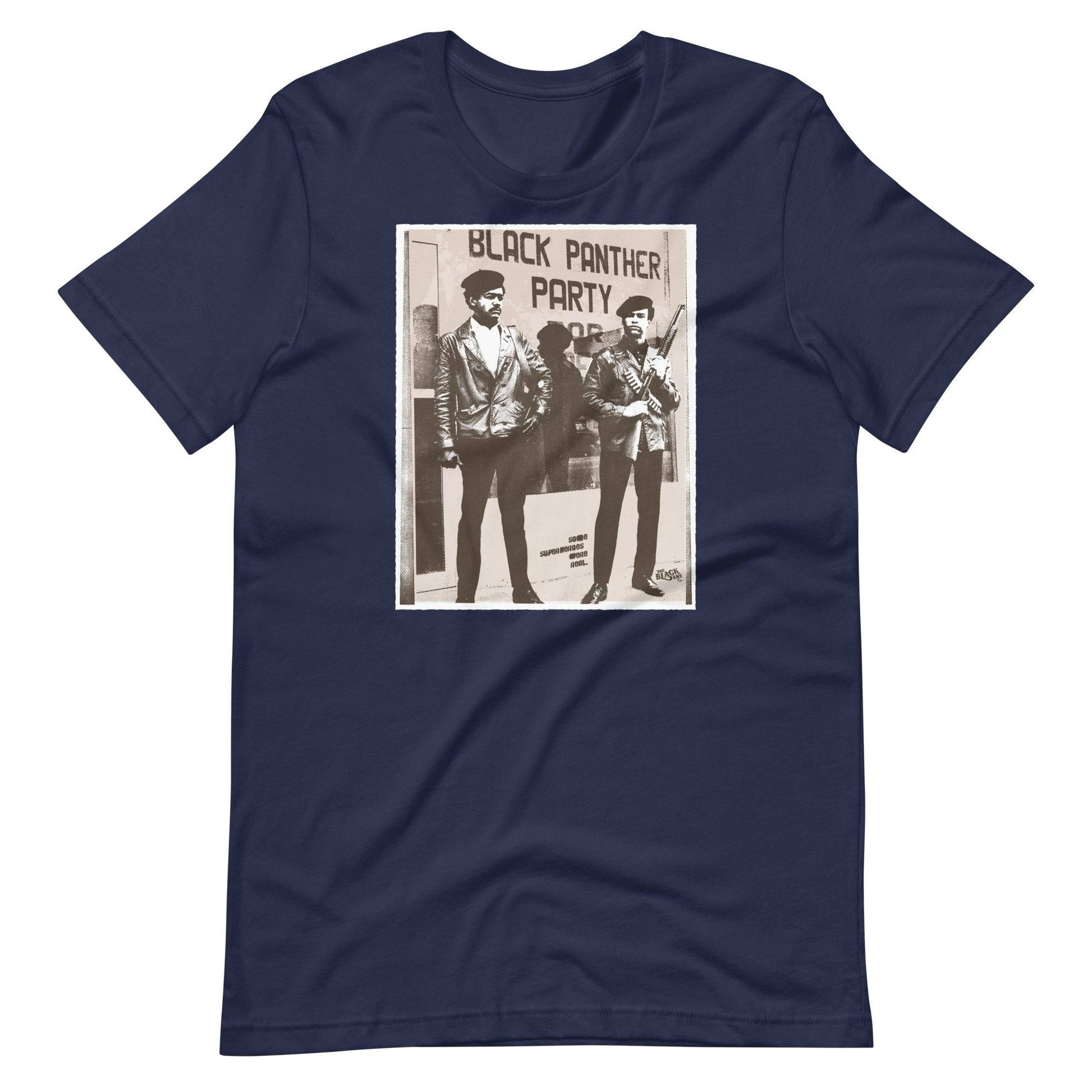 a t - shirt with a picture of huey newton and bobby seale standing next to each other