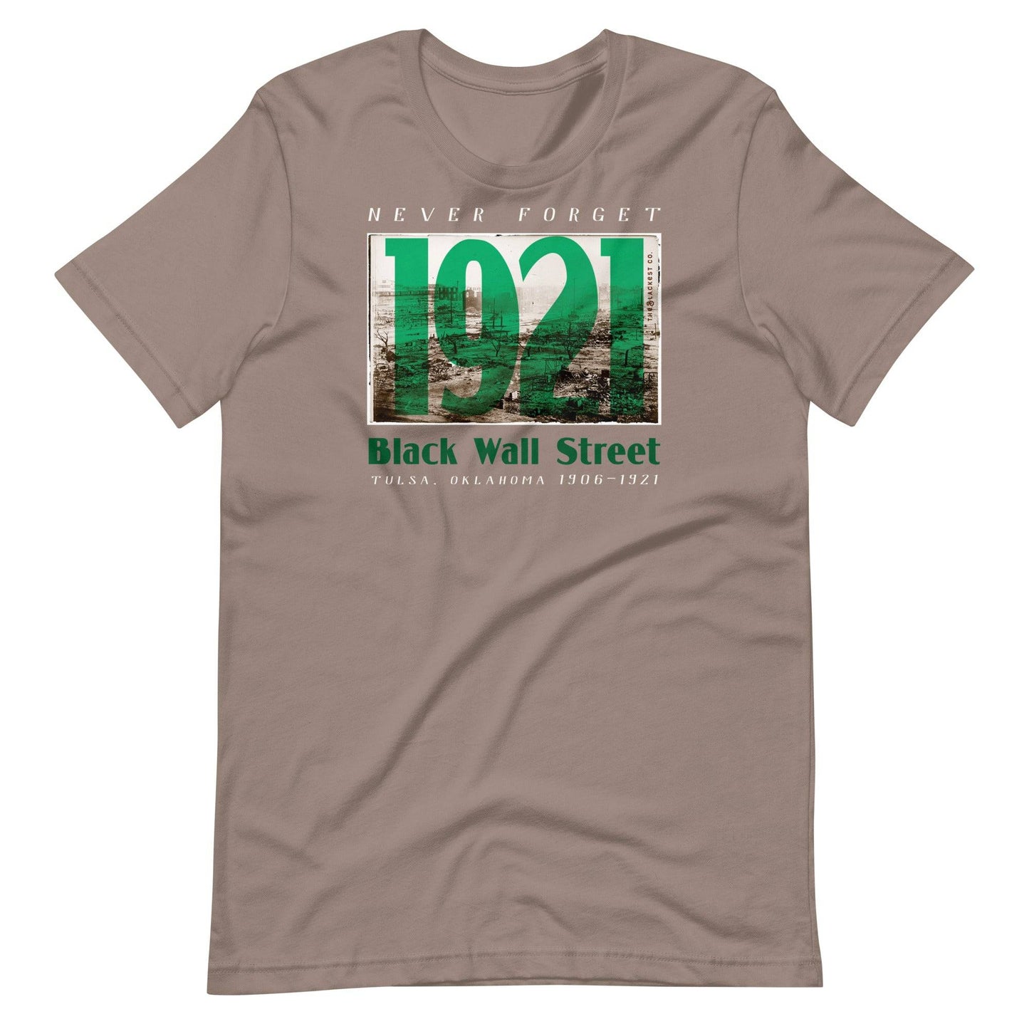 Black Wall Street 1921 t-shirt in beige, vintage design.