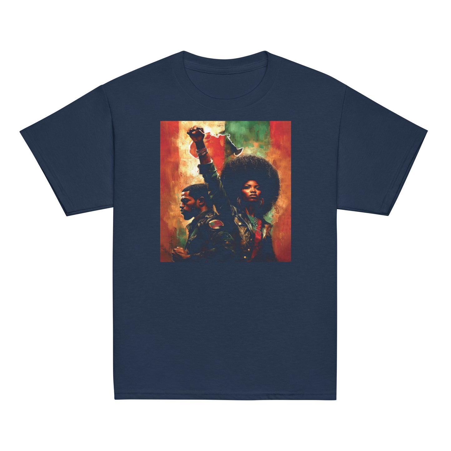 YOUTH Pan African Power Couple Raised Fist Classic Tee