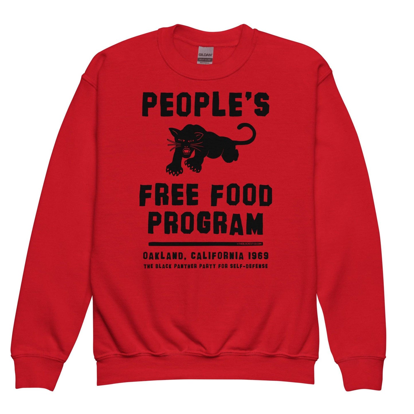 Red BPP People's Free Food Program Youth Sweatshirt