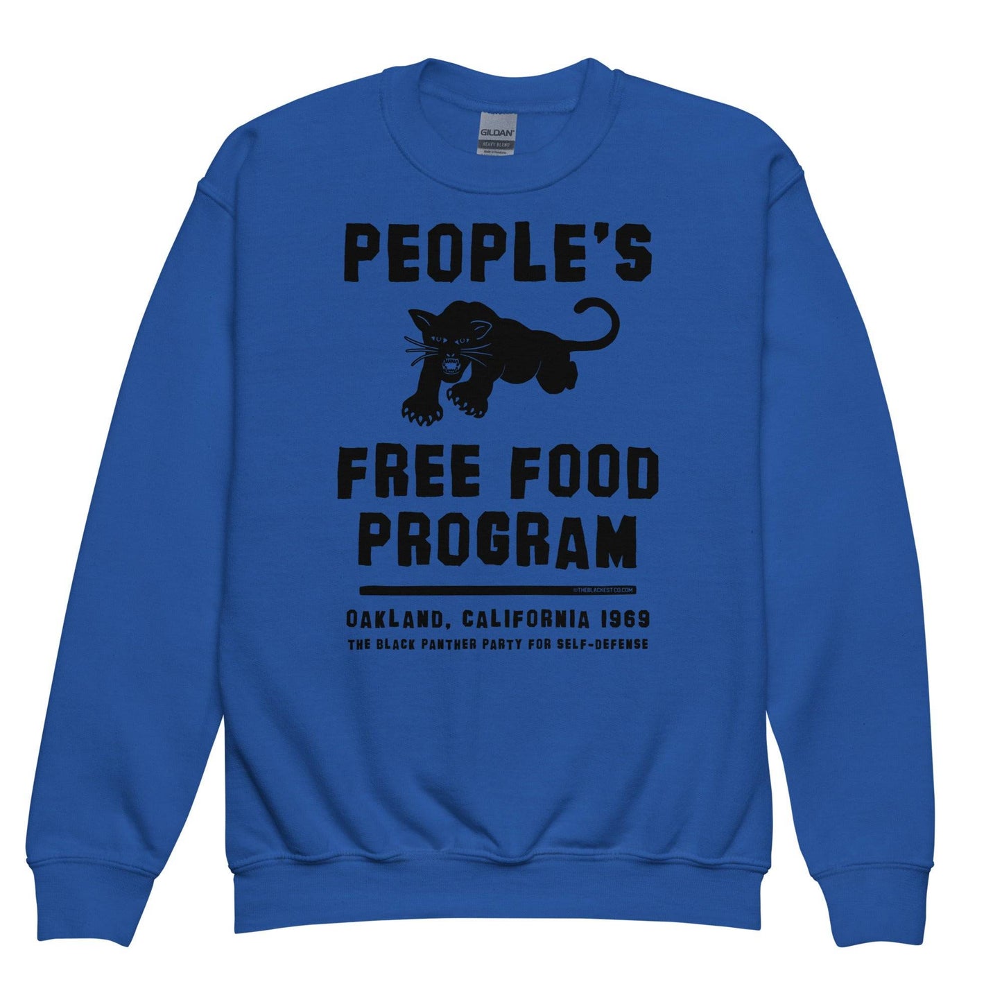 Blue BPP People's Free Food Program Youth Sweatshirt