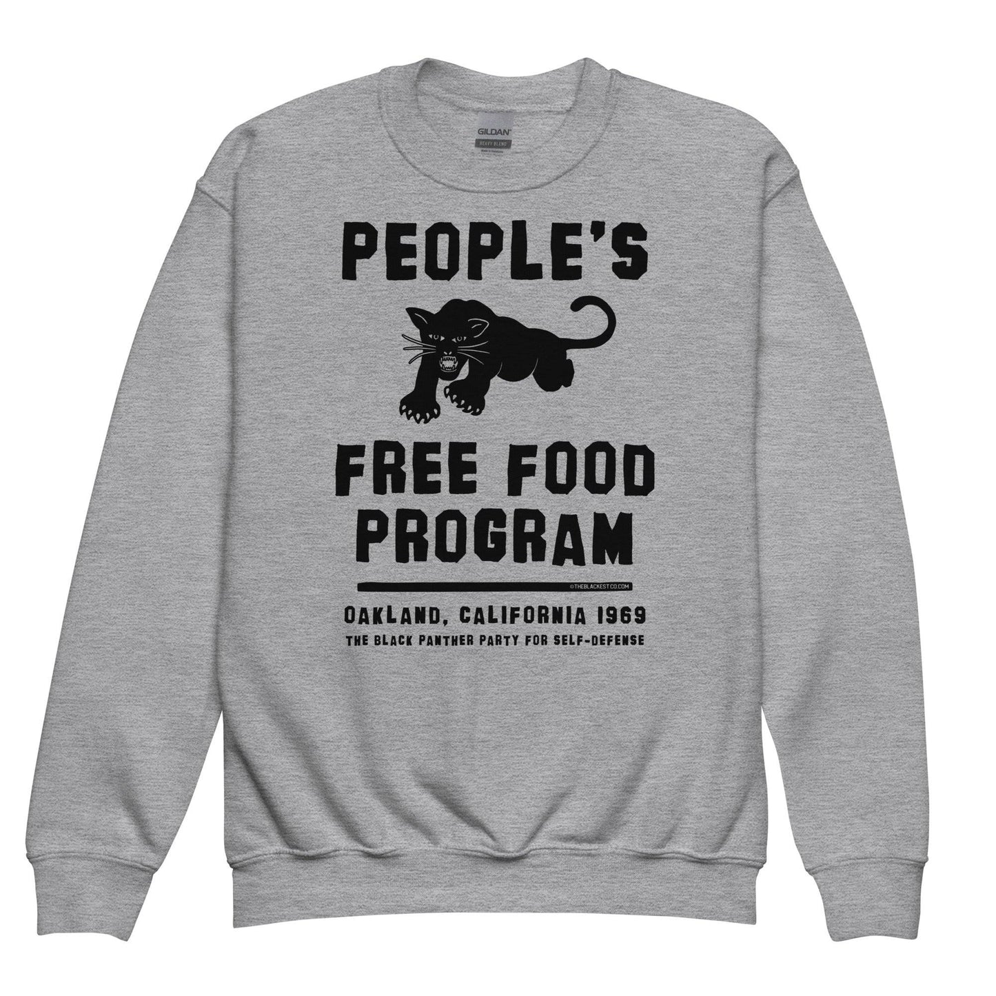 Gray BPP People's Free Food Program Youth Sweatshirt