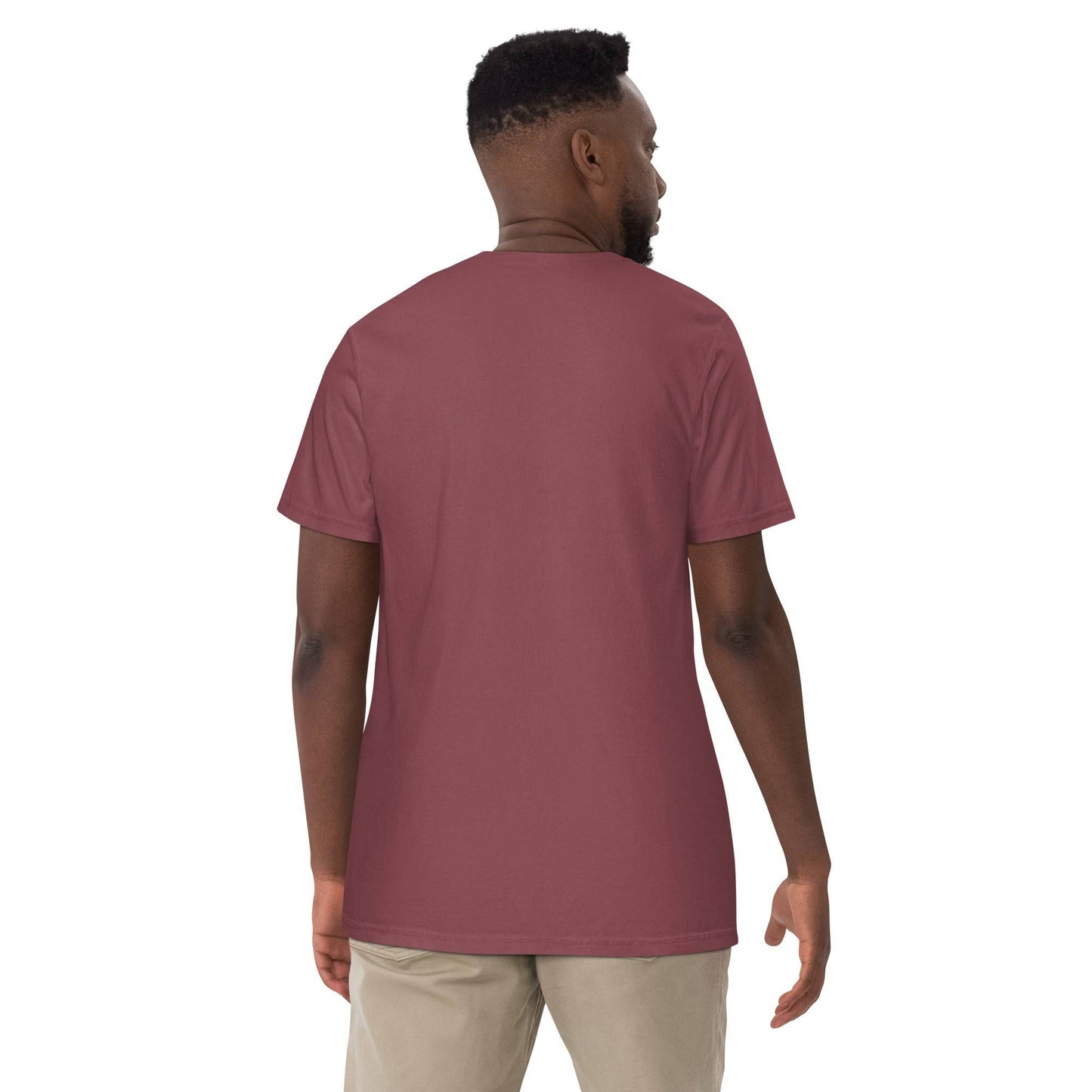 Back view of Black Wall Street maroon t-shirt