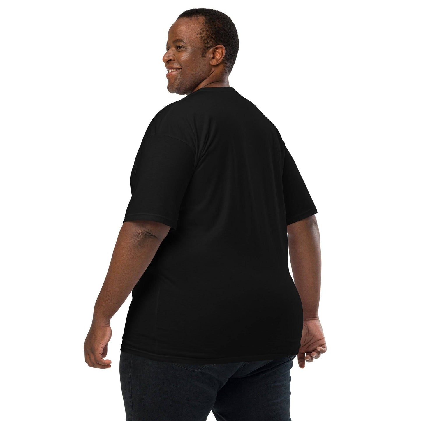 Black Wall Street Seal Men's Tee, back view