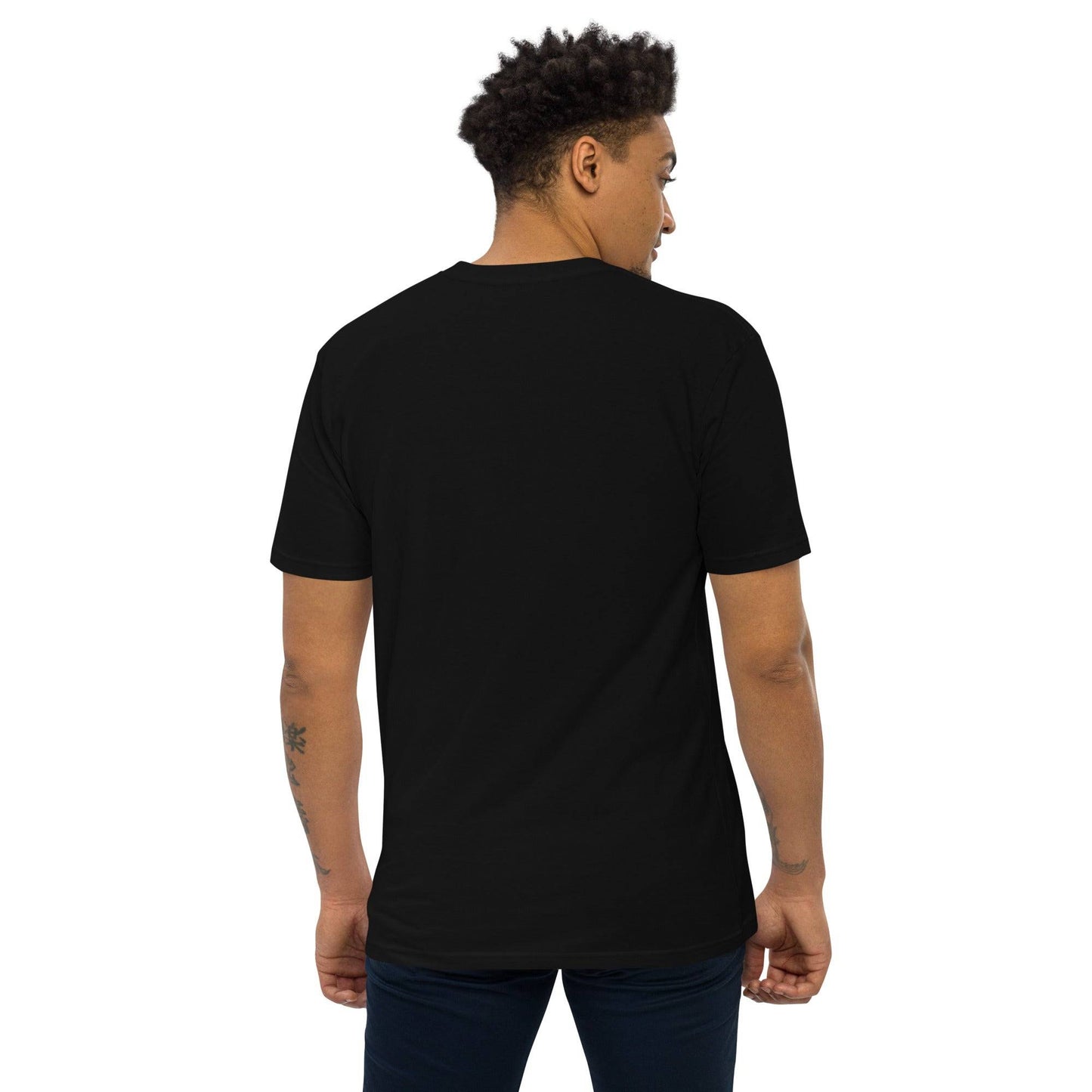 Black Wall Street Seal Men's Tee, back view
