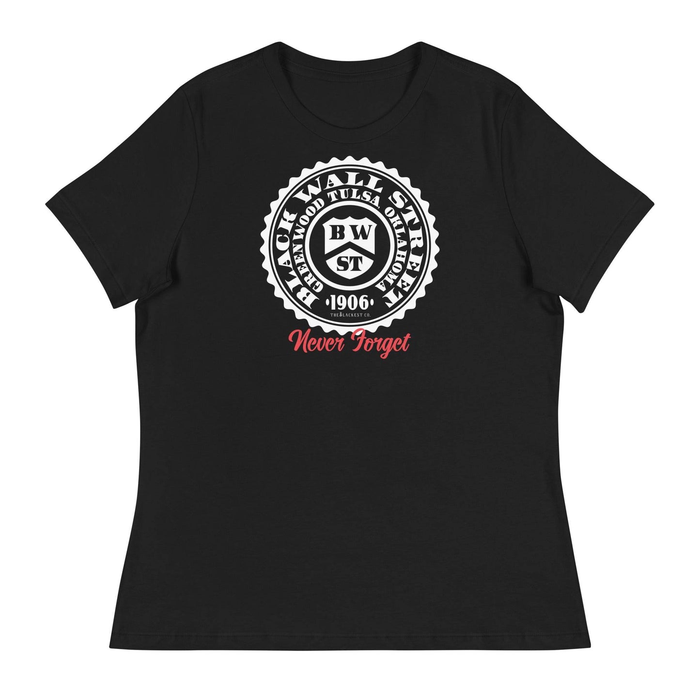 Black Black Wall Street Seal relaxed t-shirt