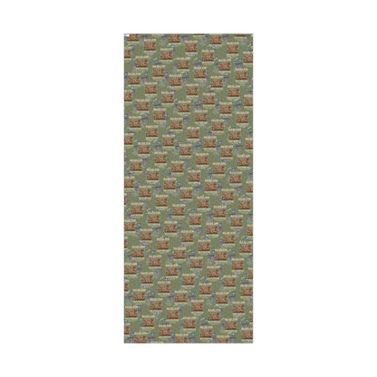 Medium roll of Harlem Hellfighters Black Soldiers History Wrapping Paper with repeating soldier motifs, ideal for eco-conscious gift wrapping.