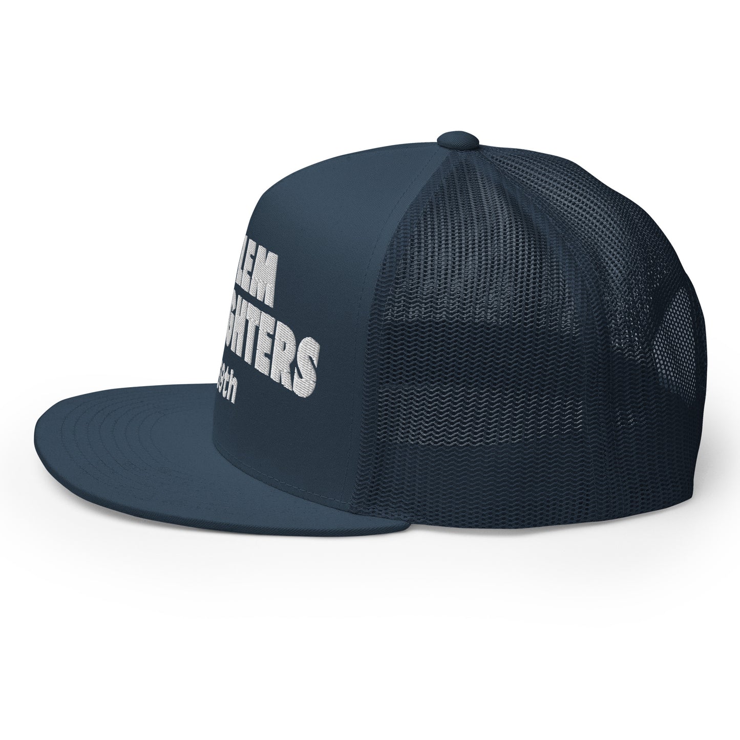navy trucker hat with harlem hellfighters 369th embroidery