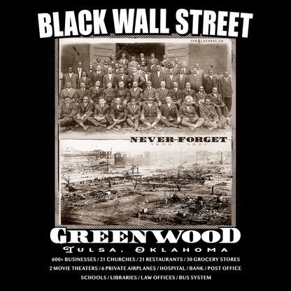Black Wall Street Vintage History Before And After Photos T Shirt