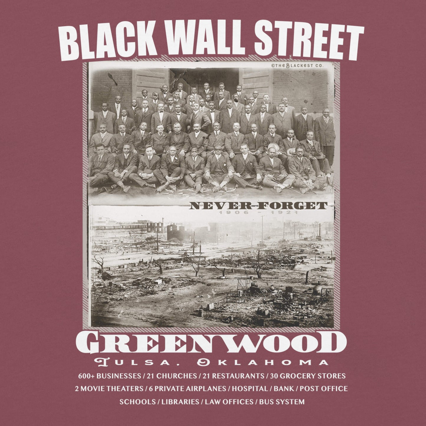 Black Wall Street Mens Premium Heavyweight T-Shirt