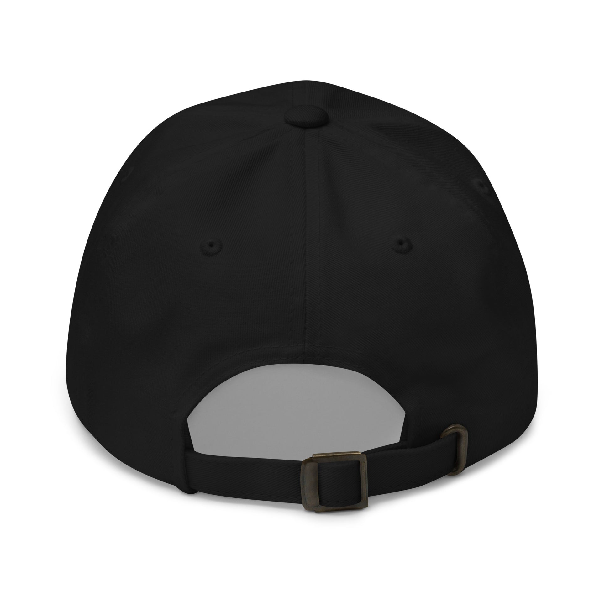 Back view of the Double V Campaign Victory Home Abroad Baseball Cap featuring an adjustable strap with metal buckle for a custom fit.