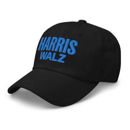 Black Harris Walz embroidered dad hat