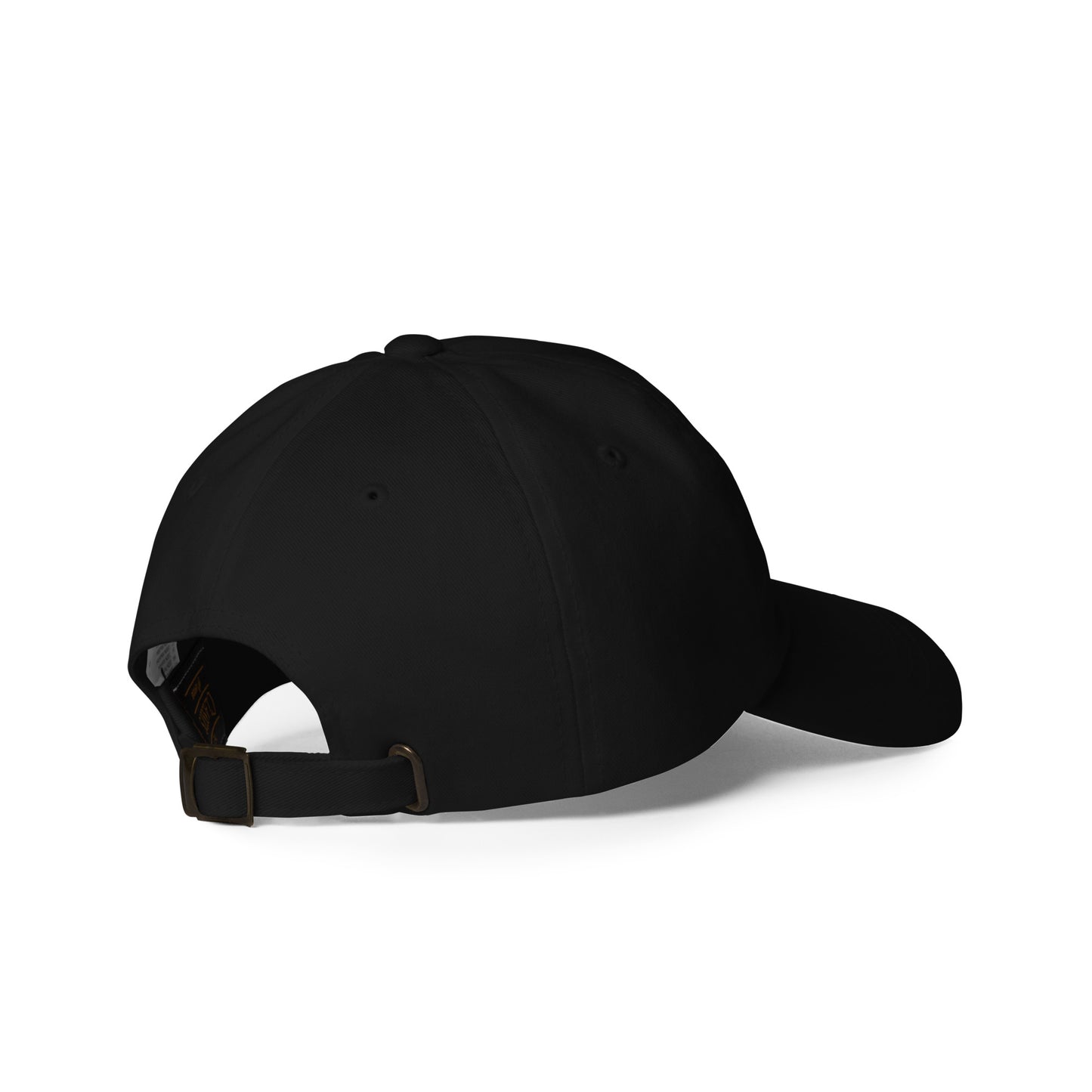 Rear view of Black Wall Street Est. 1906 Baseball Cap with adjustable strap and metal buckle for a custom fit.