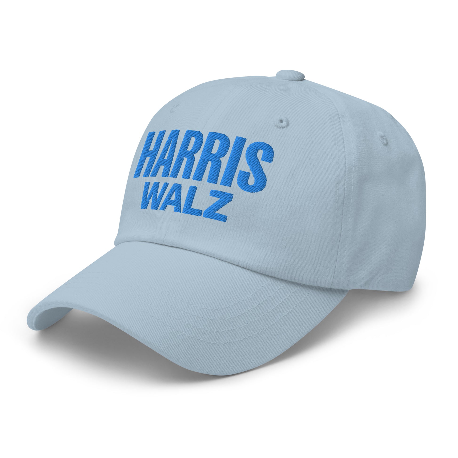 Light blue Harris Walz embroidered dad hat