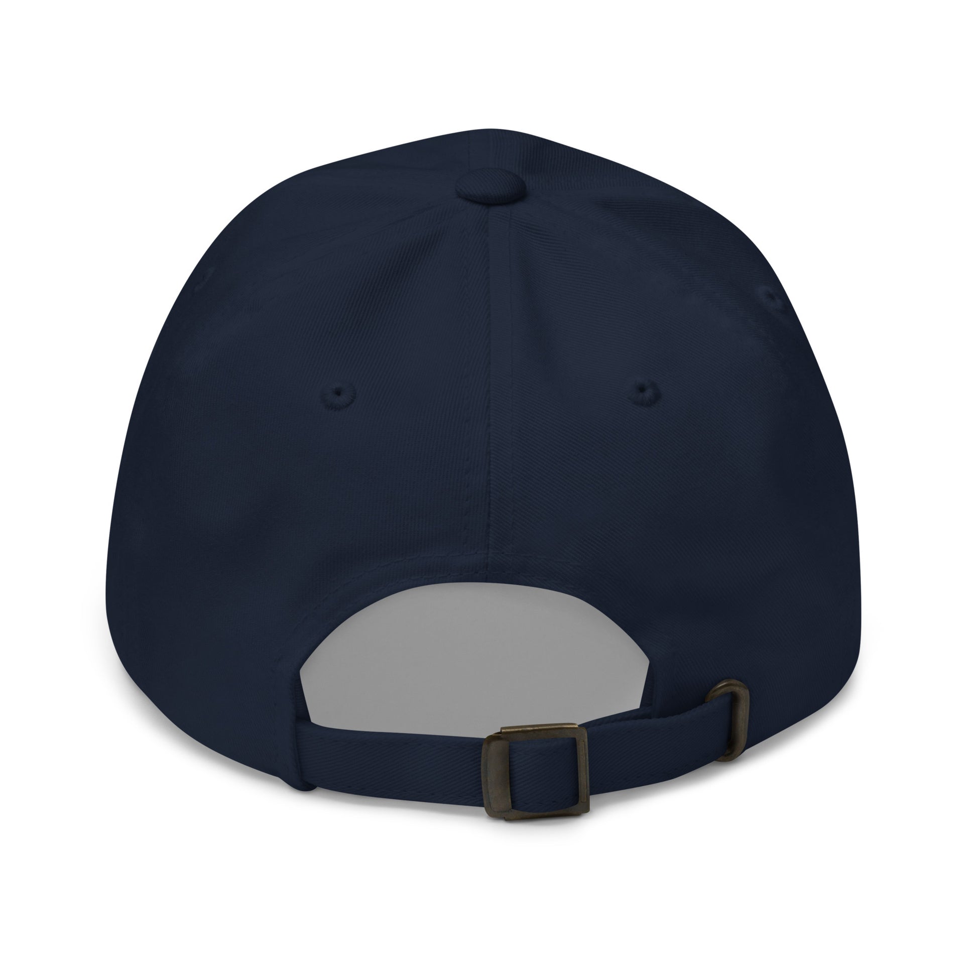 Back view of navy Kamala & Tim '24 cap with adjustable strap