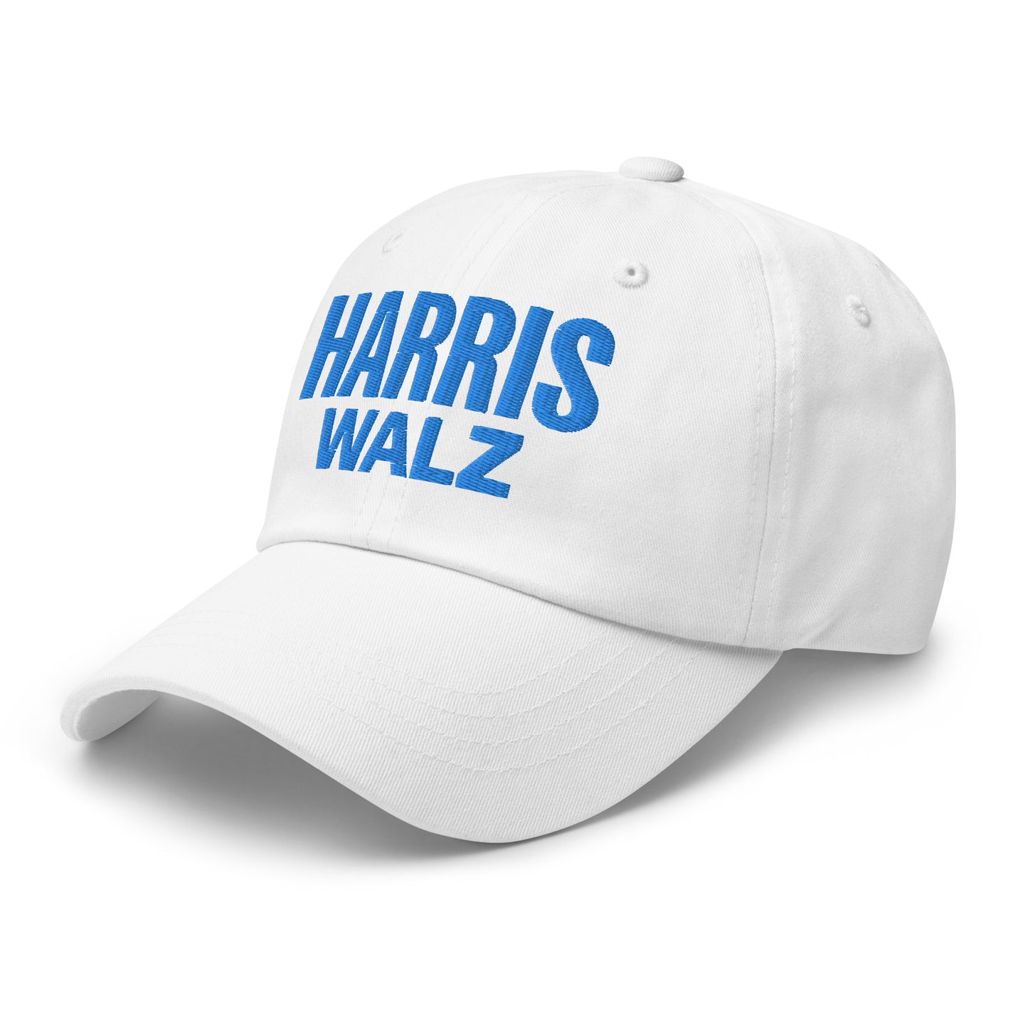 White Harris Walz embroidered dad hat