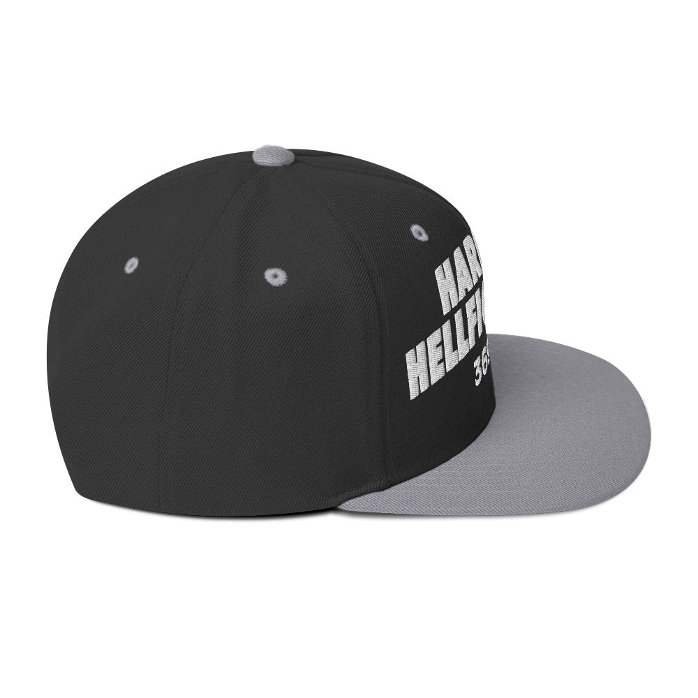 black and grey hat with harlem hellfighters 369th text