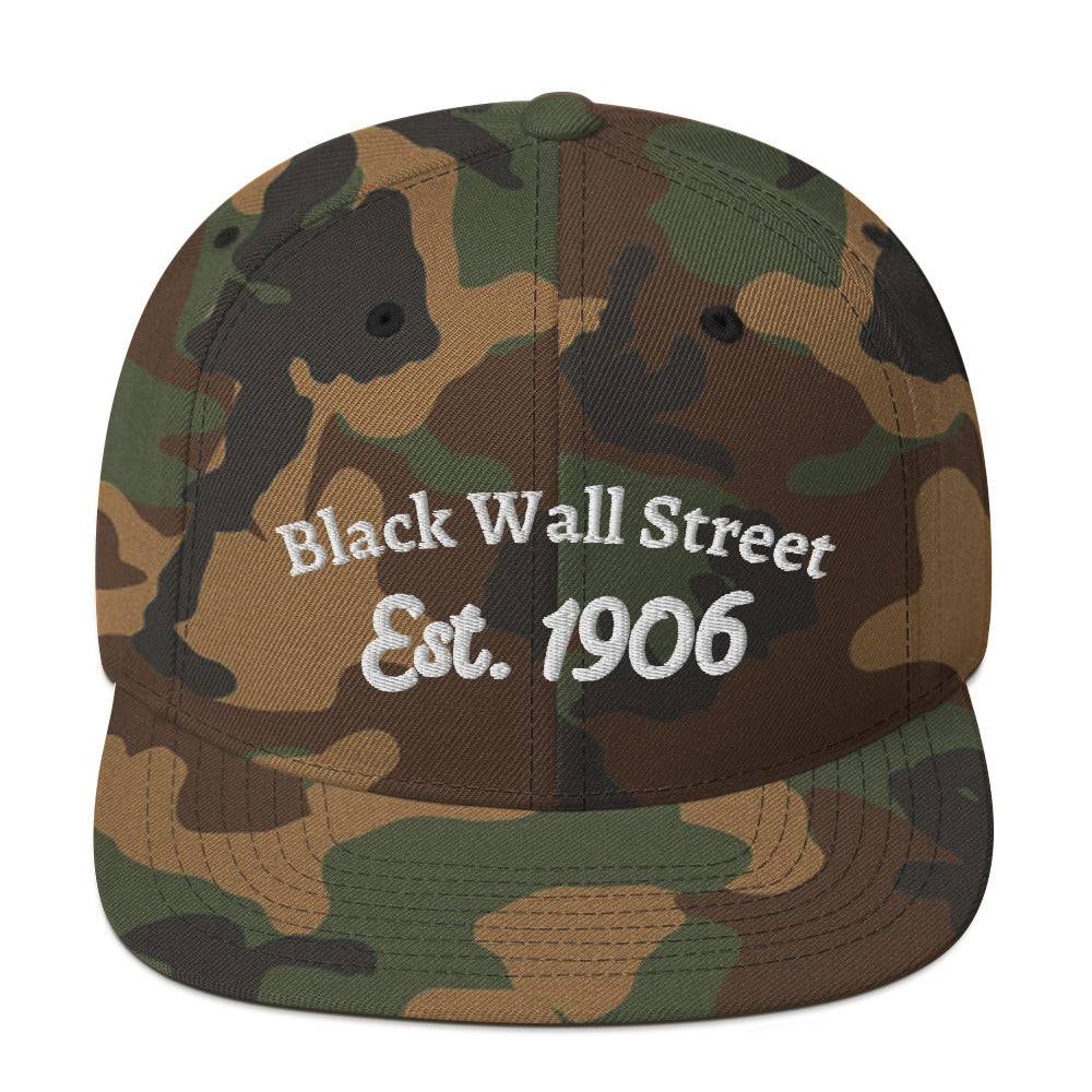 the black wall street hat in camo