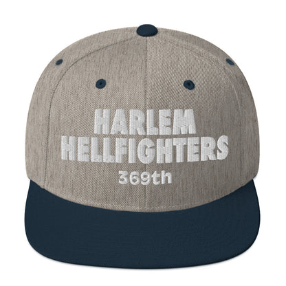 grey and black hat with harlem hellfighters 369th text