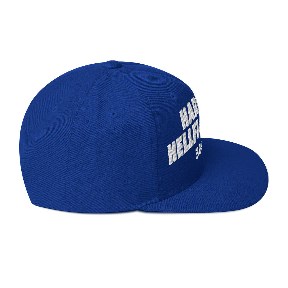 royal blue hat with harlem hellfighters 369th text