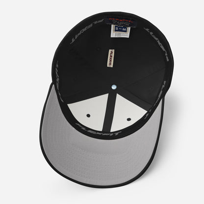 Inside view of 369th Harlem Hellfighters Flexfit® Cap with light gray underbill and Flexfit® branded sweatband for added comfort.