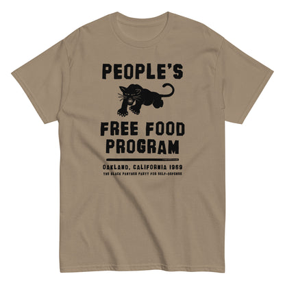 a brown t - shirt that says people's free food program