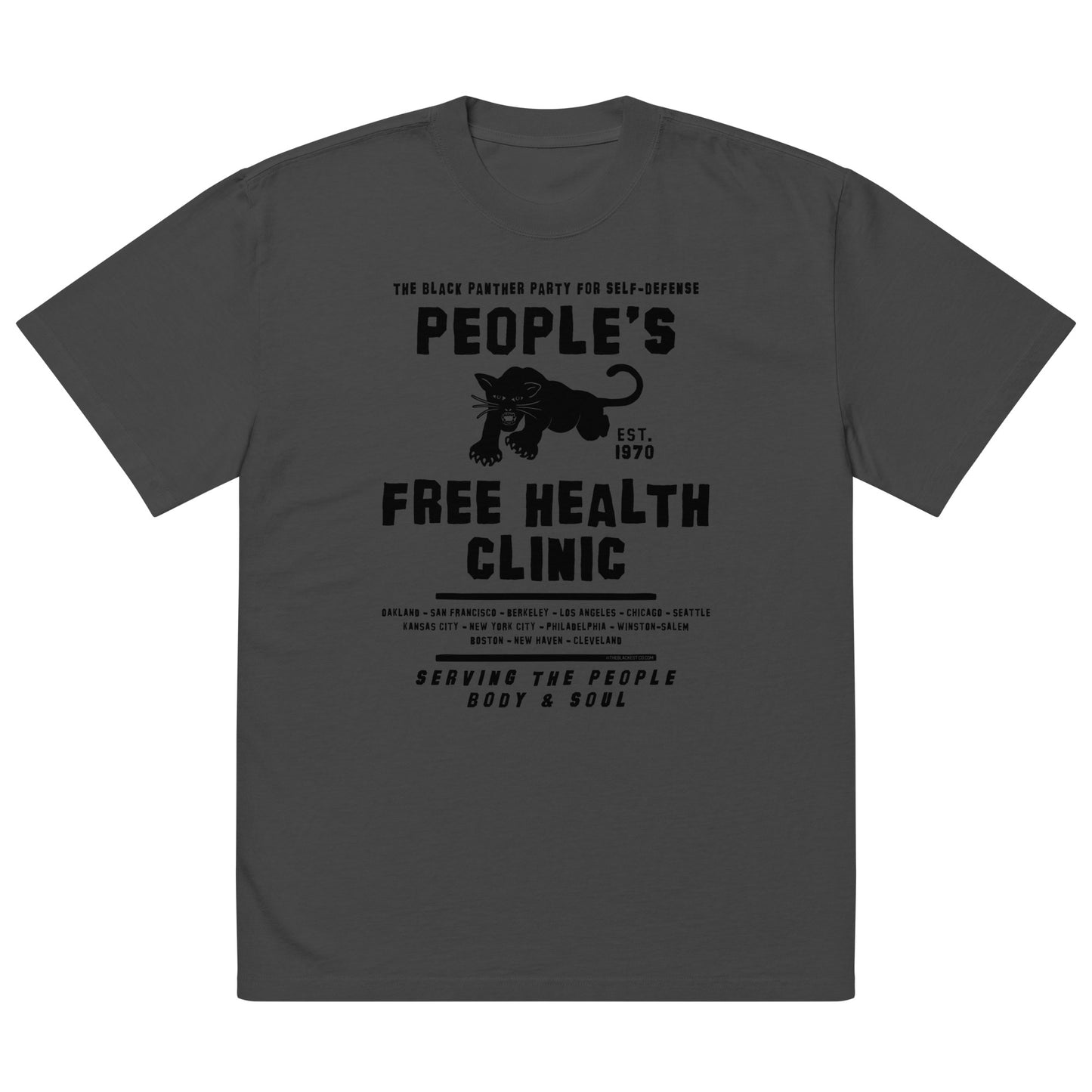 People's Free Health Clinic BPP oversized t-shirt in black