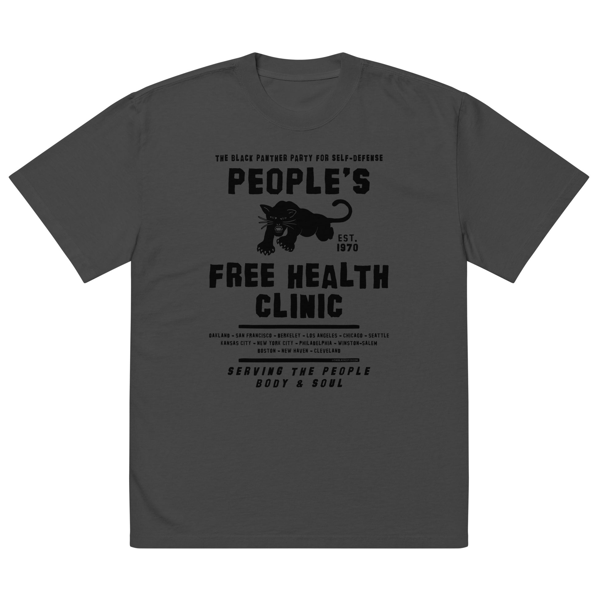 People's Free Health Clinic BPP oversized t-shirt in black