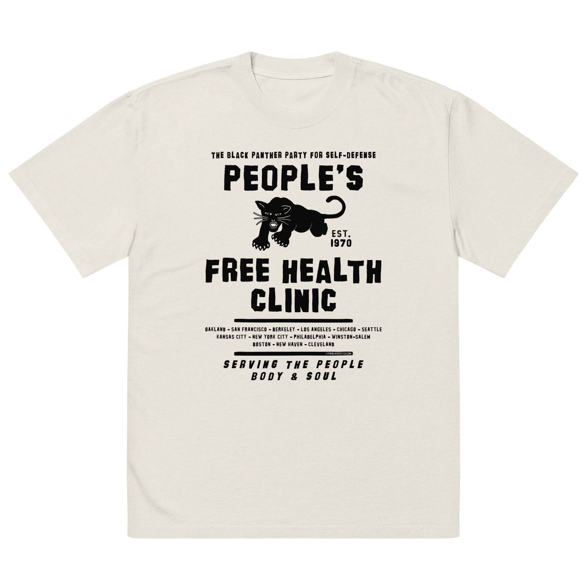 People's Free Health Clinic BPP oversized t-shirt in white