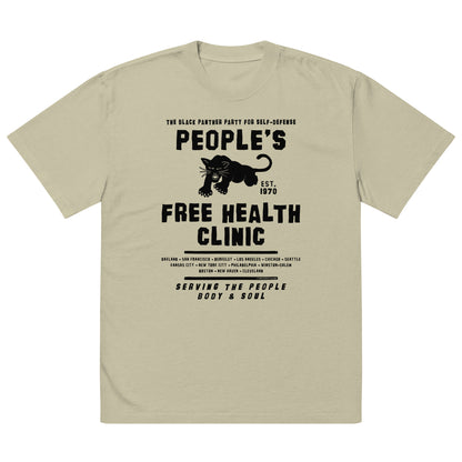 People's Free Health Clinic BPP oversized t-shirt in light beige