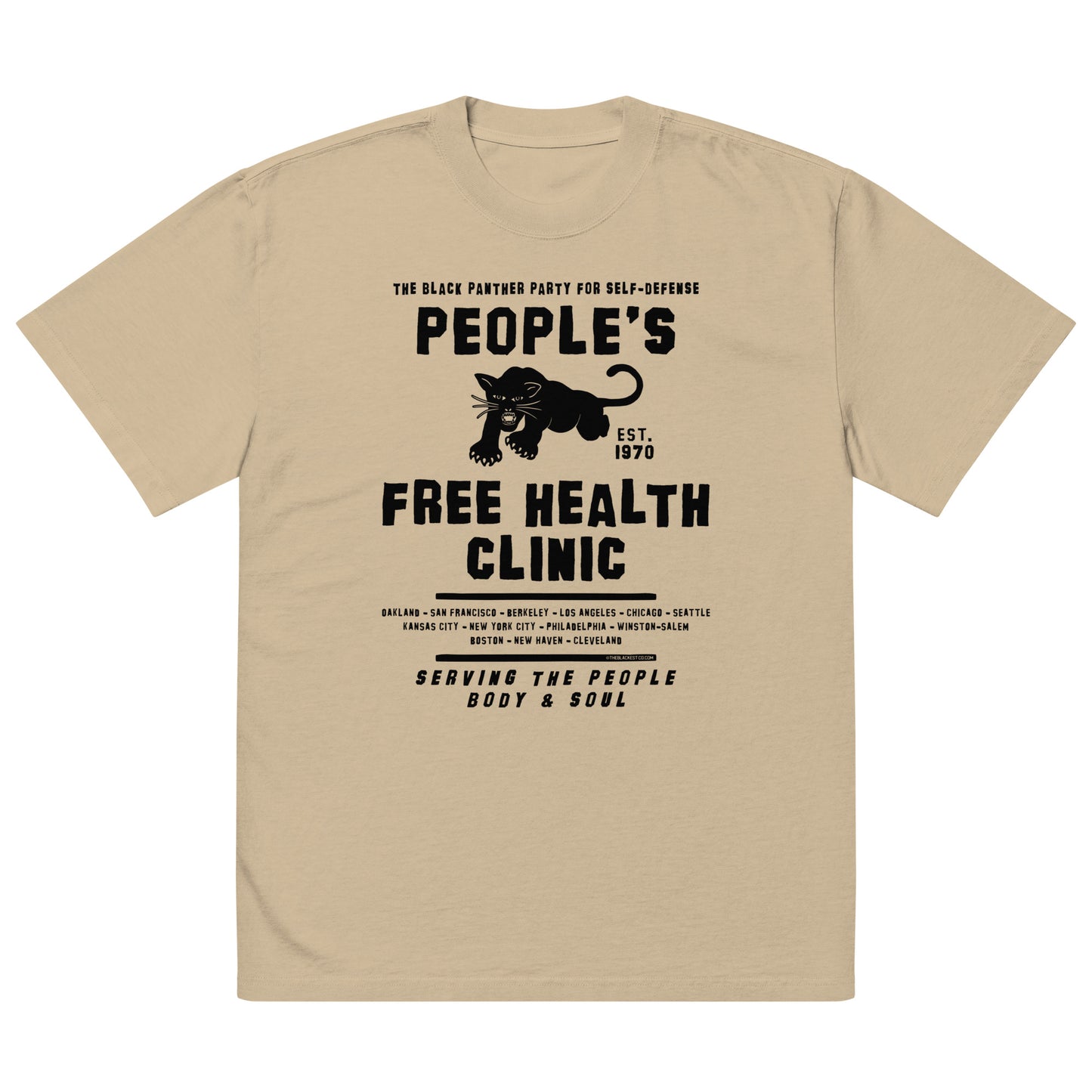 People's Free Health Clinic BPP oversized t-shirt in beige