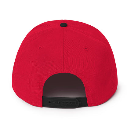 red and black snapback hat